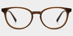 Allison Matte Brown Round Glasses1