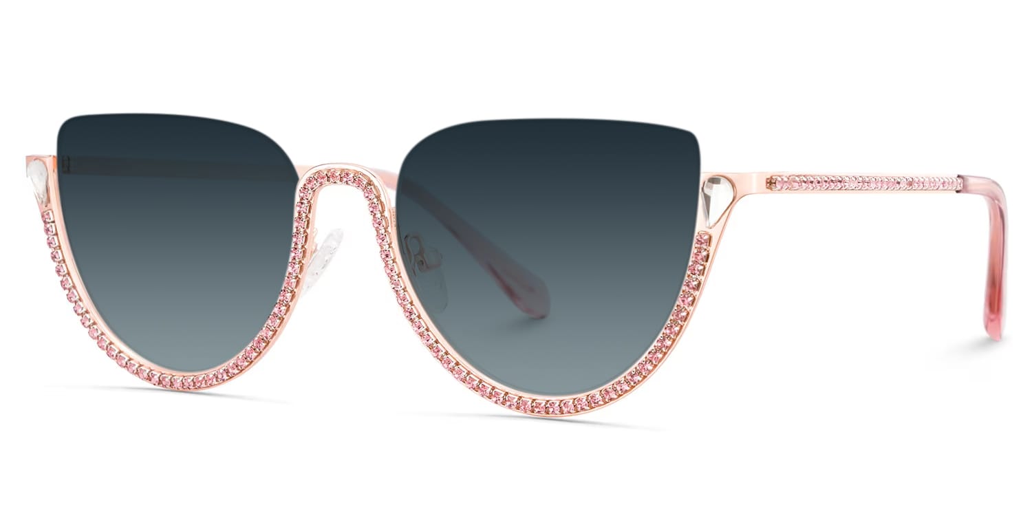 Sparkle Cateye Pink Sunglasses2