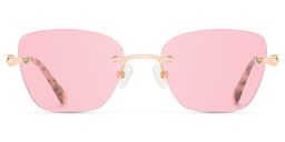 Seth Rectangle Rose Gold Glasses0