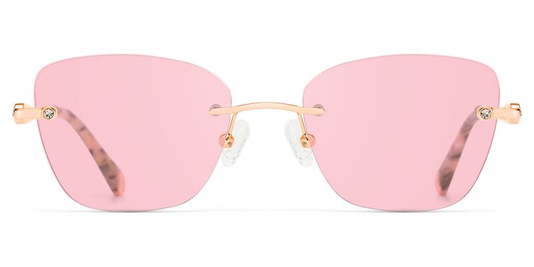 Seth Rectangle Rose Gold Glasses