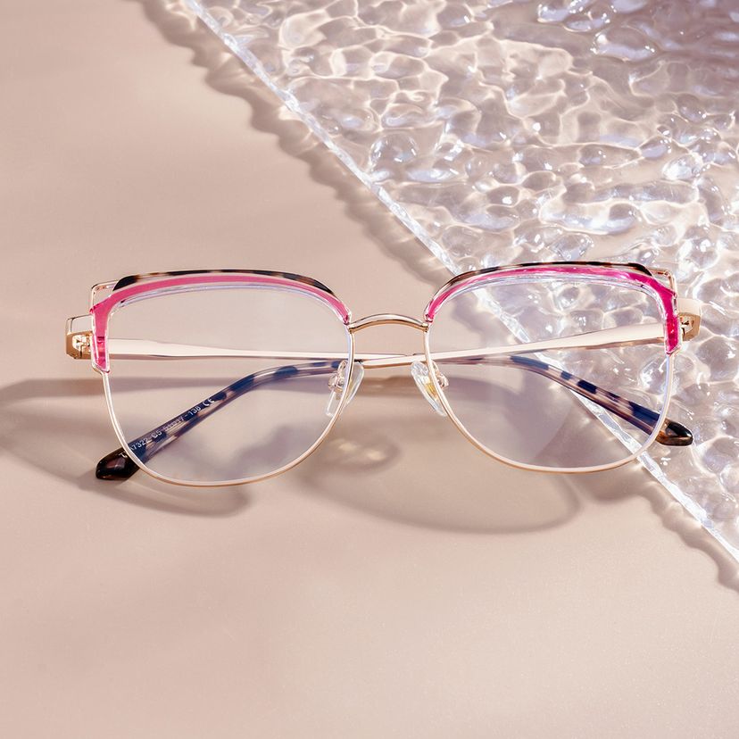 Samson Square Pink Tortoise Glasses