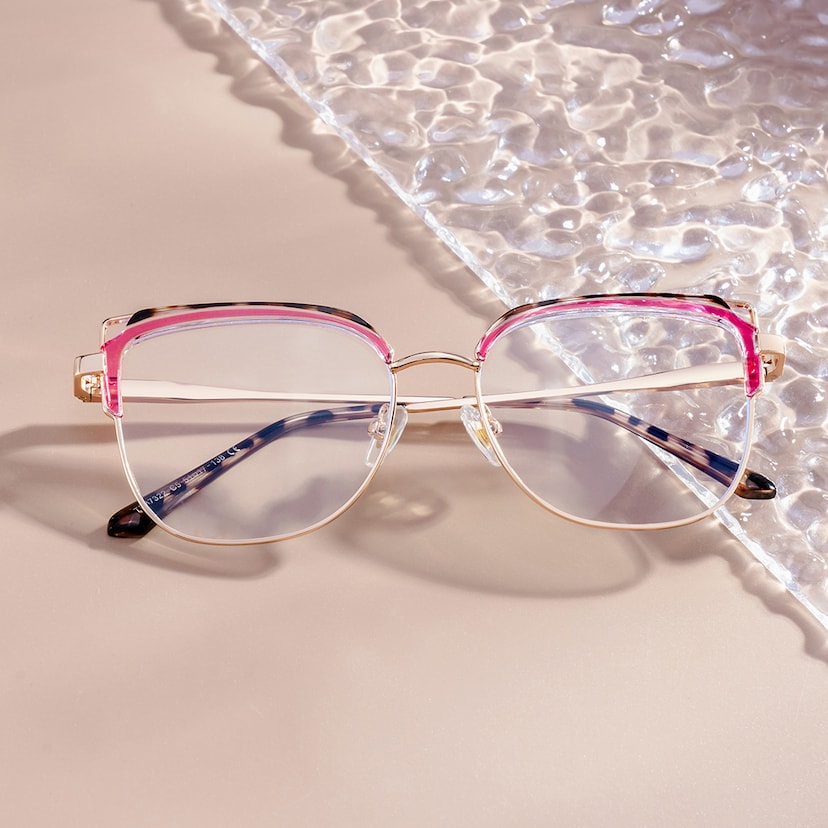 Samson Square Pink Tortoise Glasses