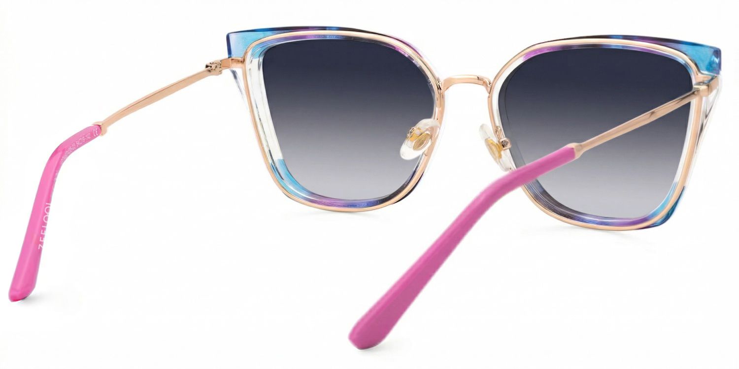 Martins Tr90 Multicolor Rectangle Frame Sunglasses | ZEELOOL