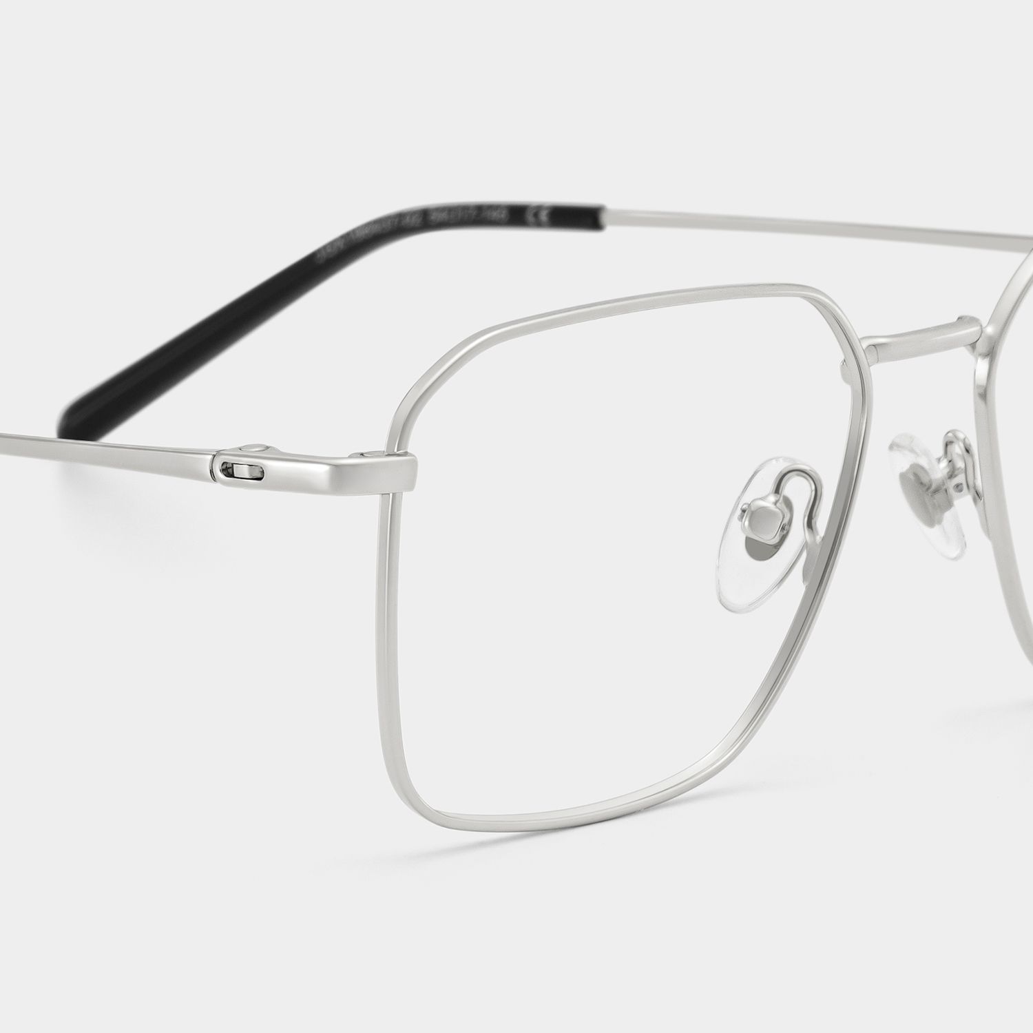 Leah Silver Eyeglass Frames for Men in Metal Material | ZEELOOL