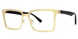 Sharma Rectangle Gold Glasses1