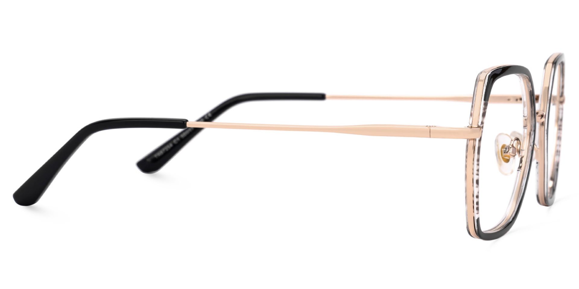 Geometric Nefisa Black Color Frame Glasses | Zeelool2