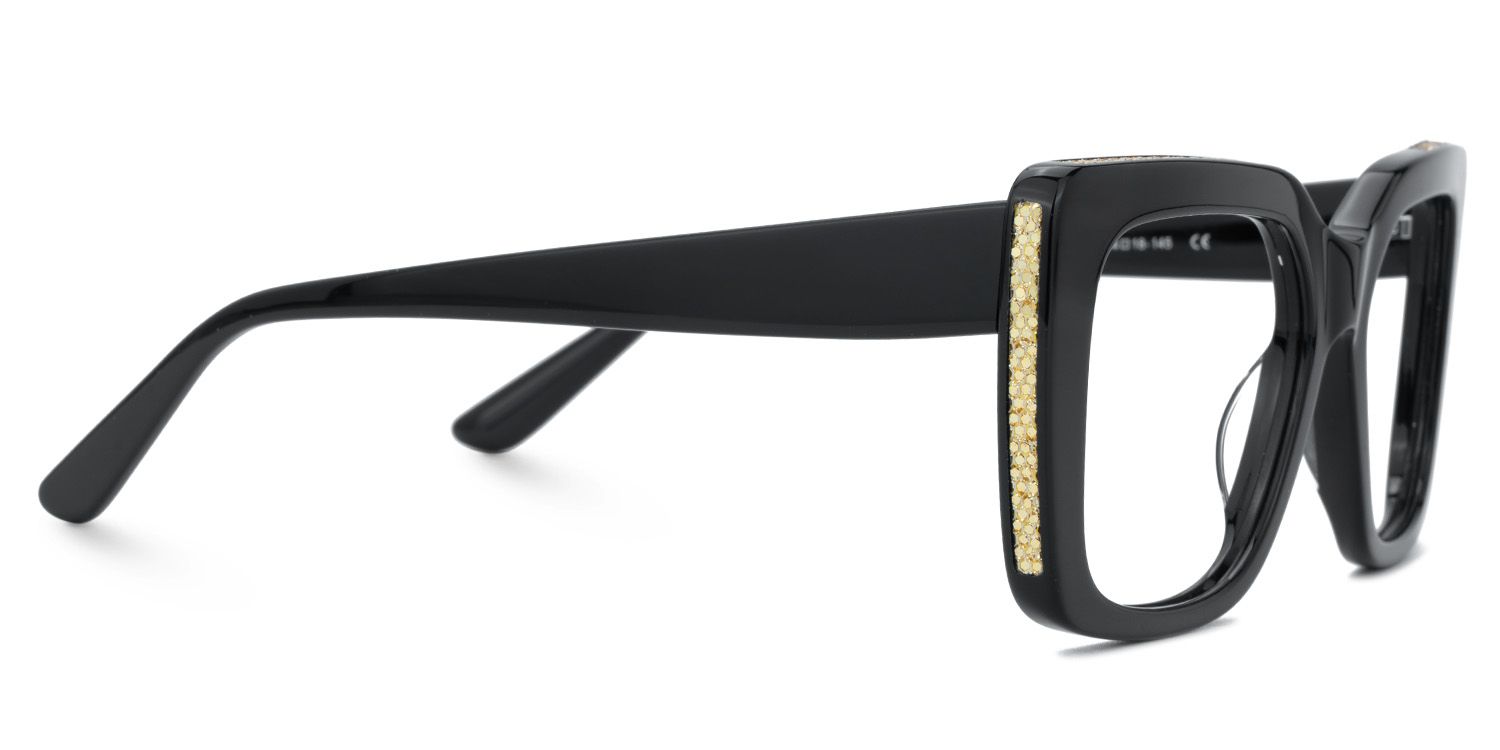 Black Rectangle Glasses Frames Maynard Glasses with Full-Frame | Zeelool3