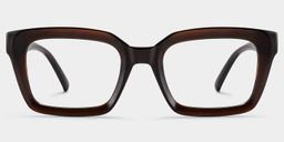 Marley Dark Brown Rectangle Glasses2