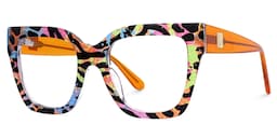 Ruby Square Leopard Print Glasses2