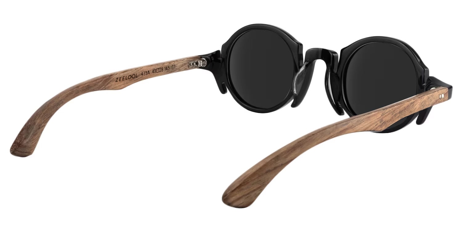 Charlie Round Black Sunglasses4