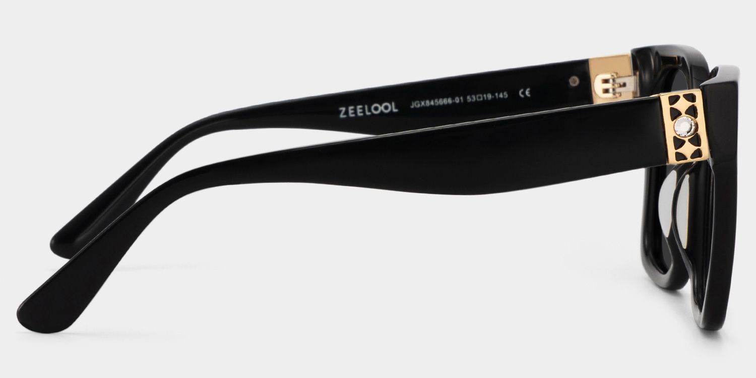 Scicluna Black Square Polarized Sunglasses for Driving | ZEELOOL3