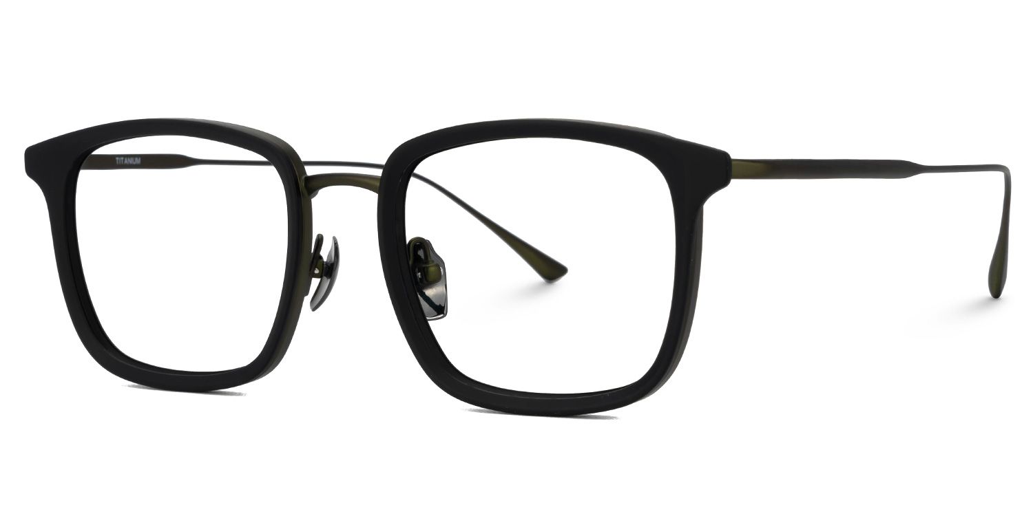Gonzales Titanium Black Frame Glasses with Square Shape | Zeelool1