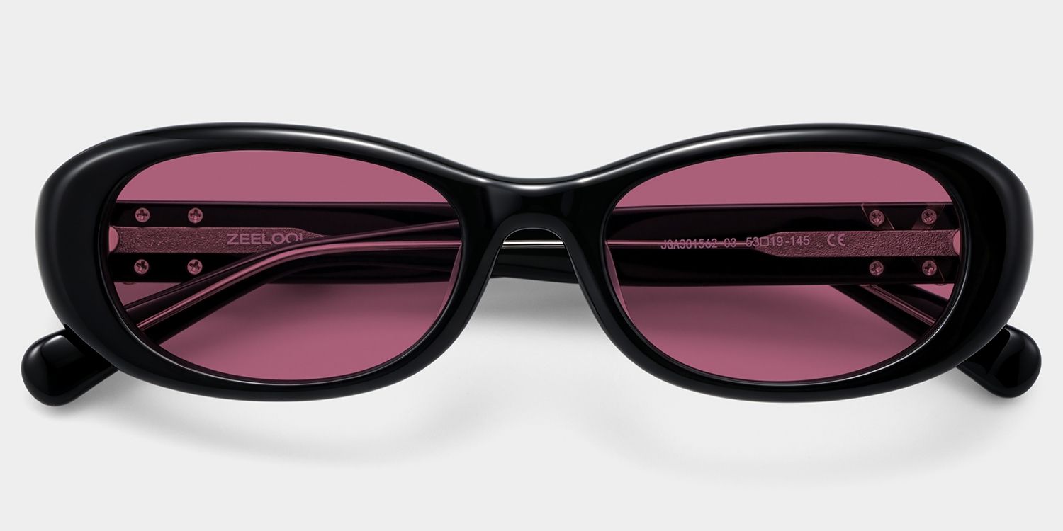 Catherine Black Oval Frame Glasses Online for Women | ZEELOOL1