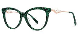 Sherrie Cateye Green Floral Glasses3
