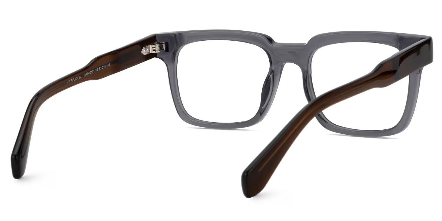 Square Katia Gray Color Frame Glasses | Zeelool5