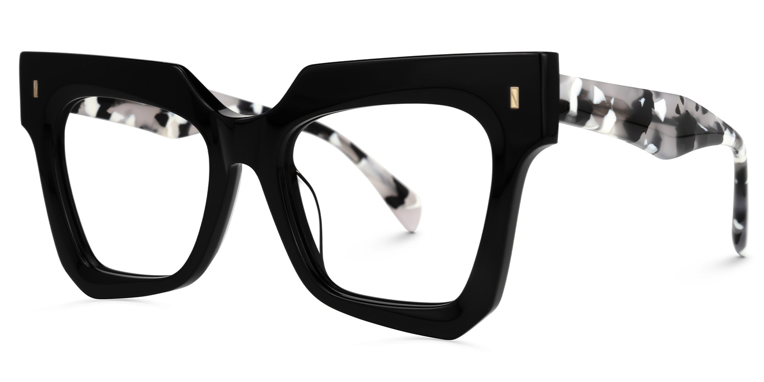 Square Salaam Black Glasses deals -Zeelool Glasses1