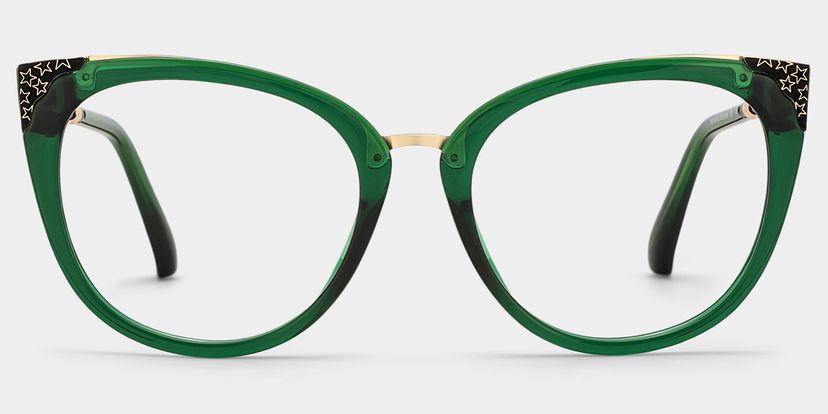 Dalton Cat Eye Dark Green Glasses