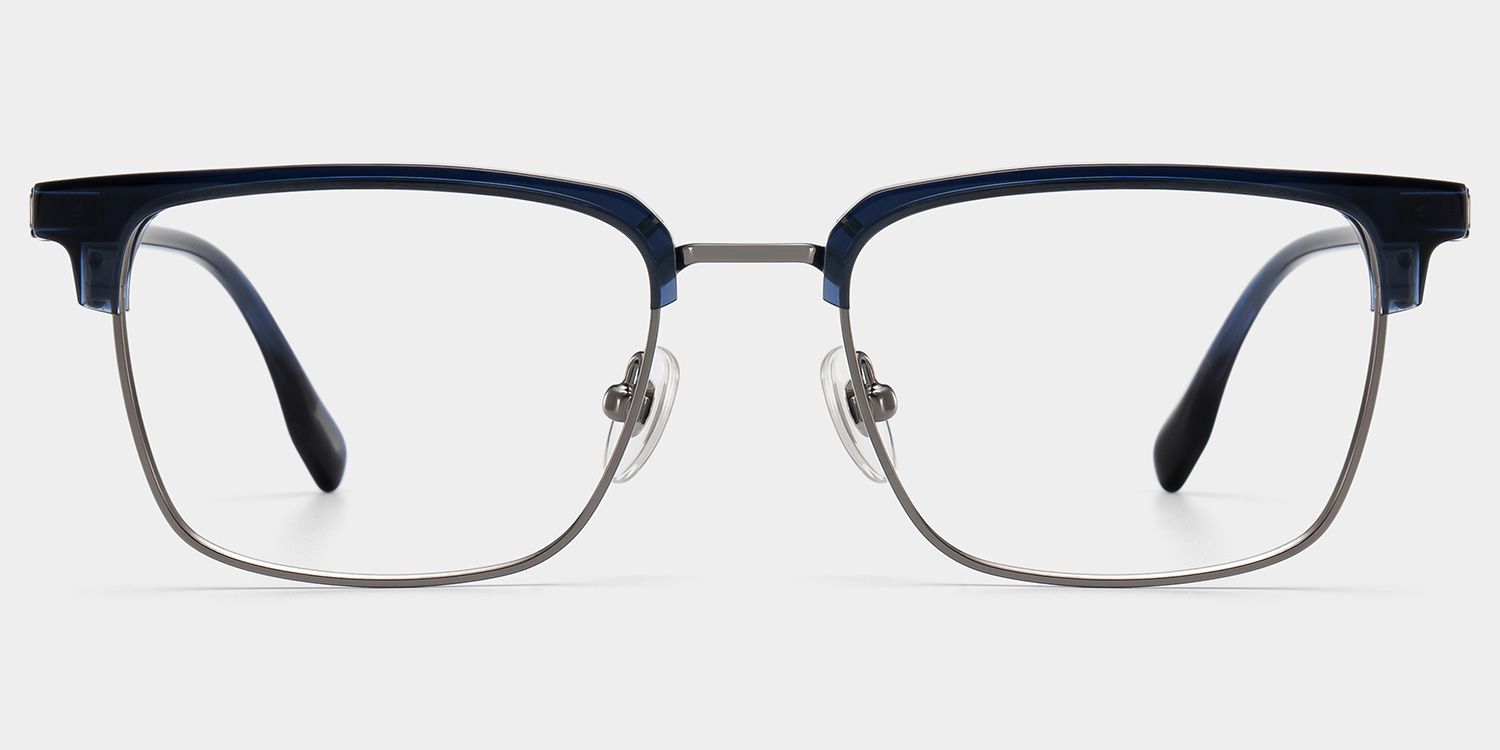 Audrey Blue Browline Glasses Frames for Men | ZEELOOL1