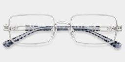 Olivia Silver Rectangle Glasses2