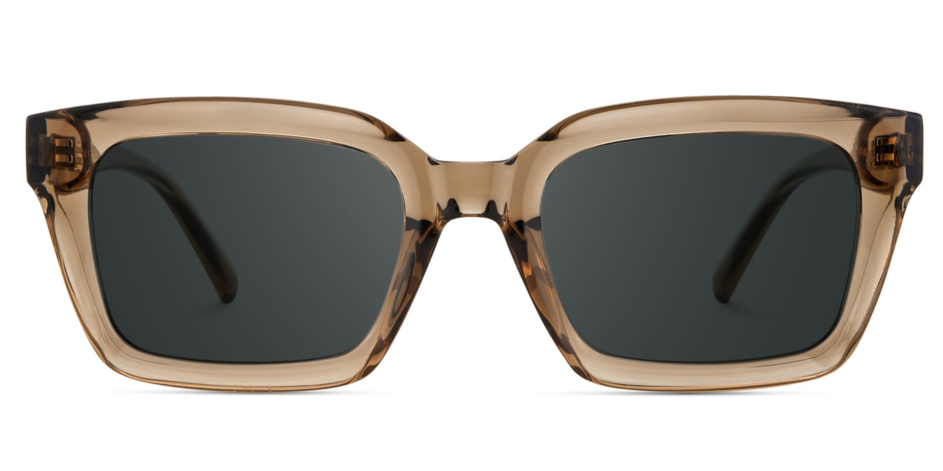 Grover Rectangle Sunglasses and Champagne Color Frames0