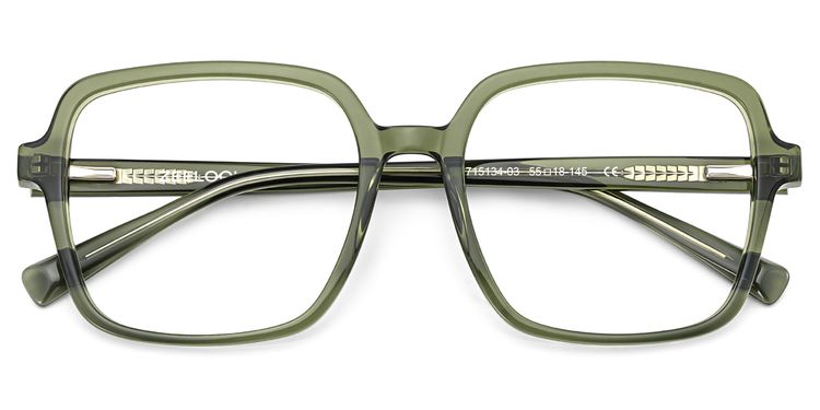 Ember Square Green Glasses