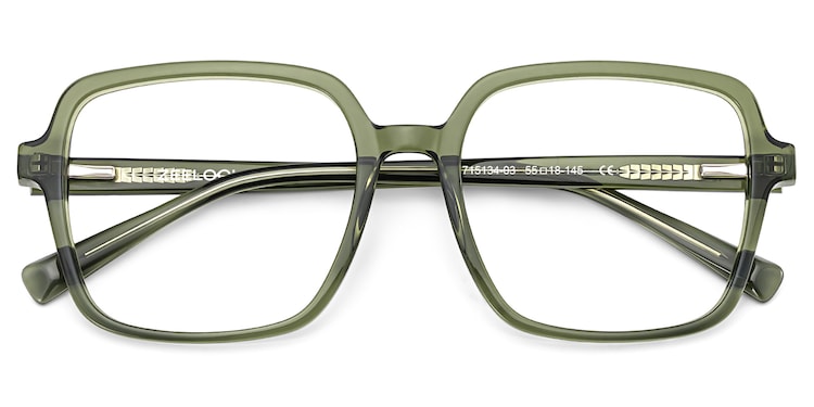 Ember Square Green Glasses