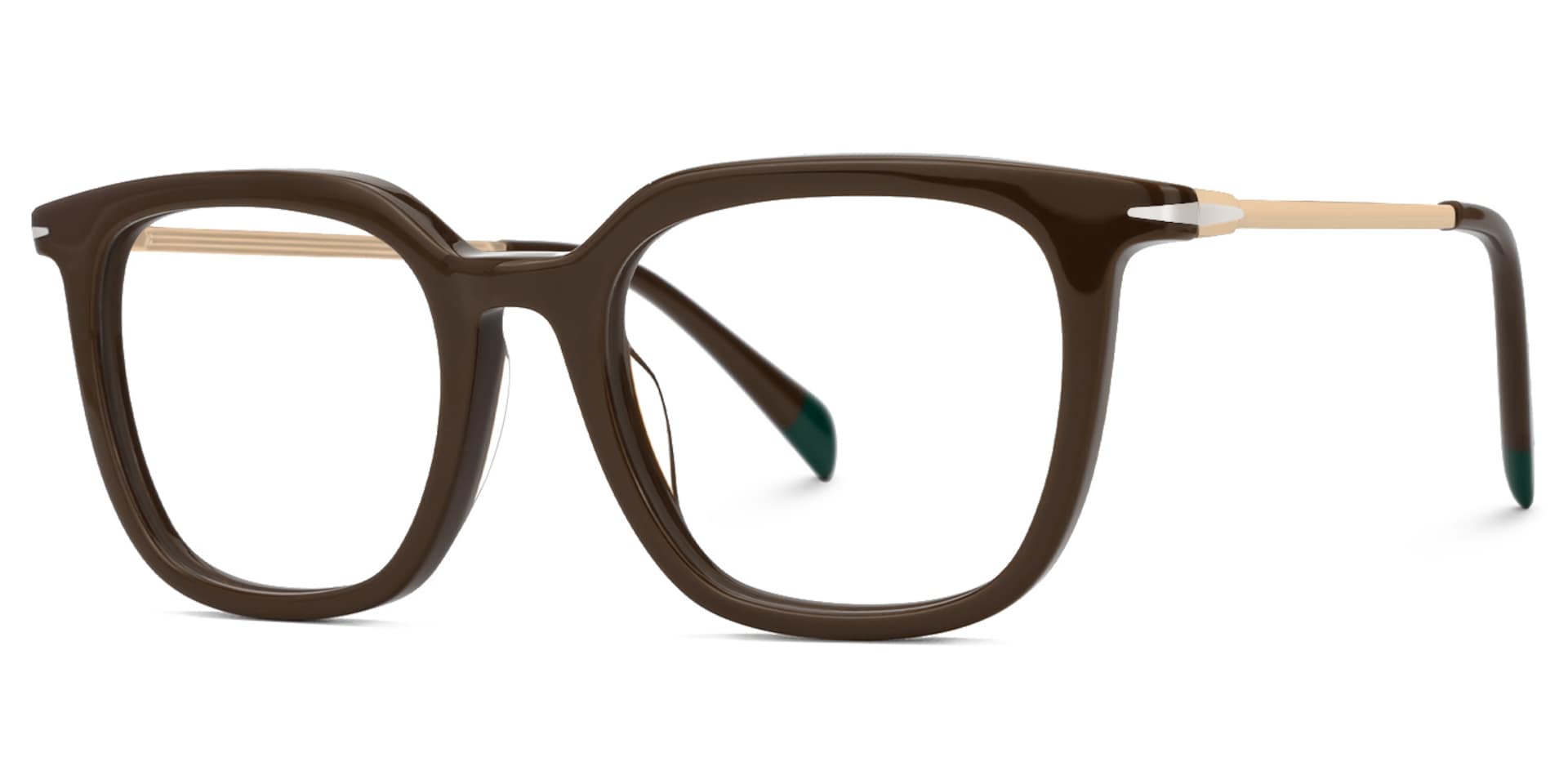 Bodali Mixed-Materials Square Brown Frame Glasses | Zeelool1