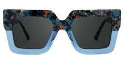 Brandon Blue Square Sunglasses0