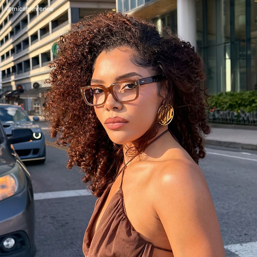 Fayssel Brown Rectangle Glasses