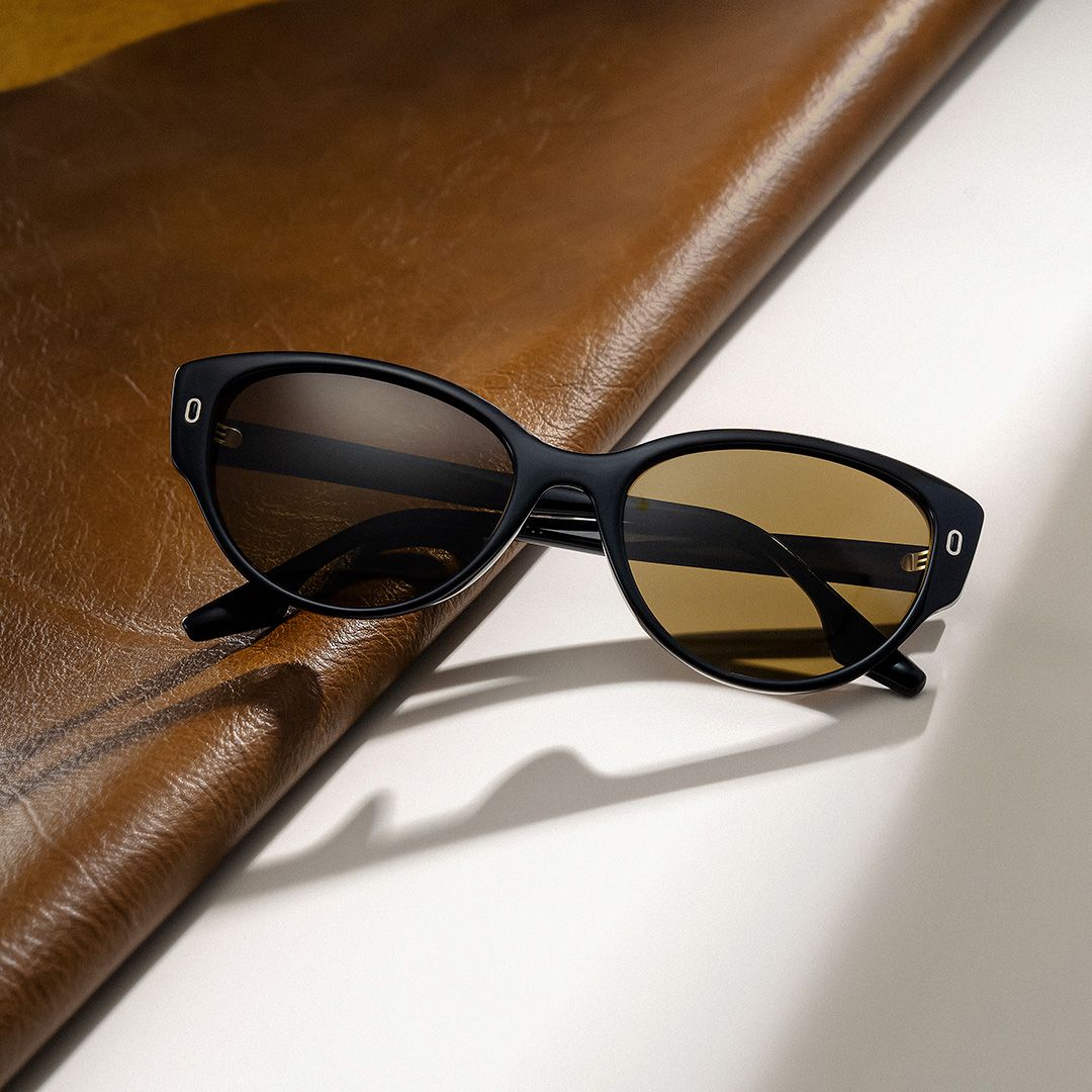 Livia black Frame Polarized Sunglasses with cat-eye Style Online | ZEELOOL0