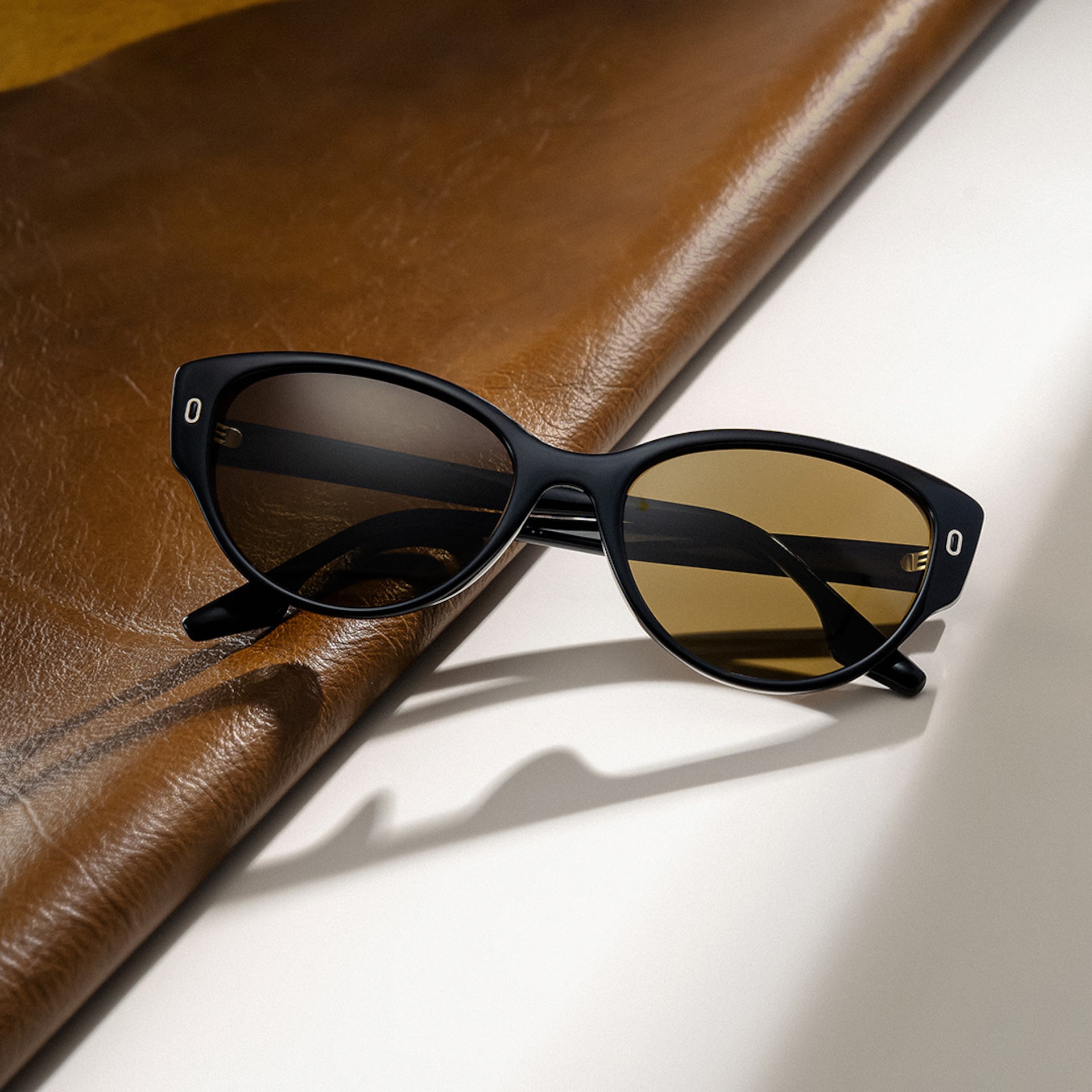 Livia black Frame Polarized Sunglasses with cat-eye Style Online | ZEELOOL0