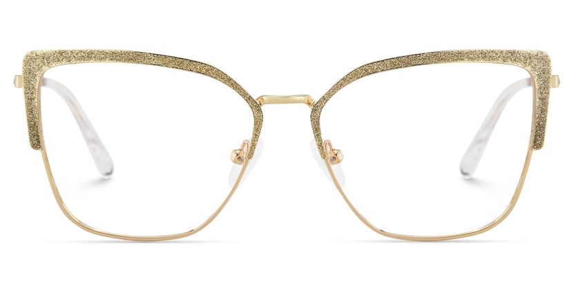 Javier Rectangle Gold Glasses