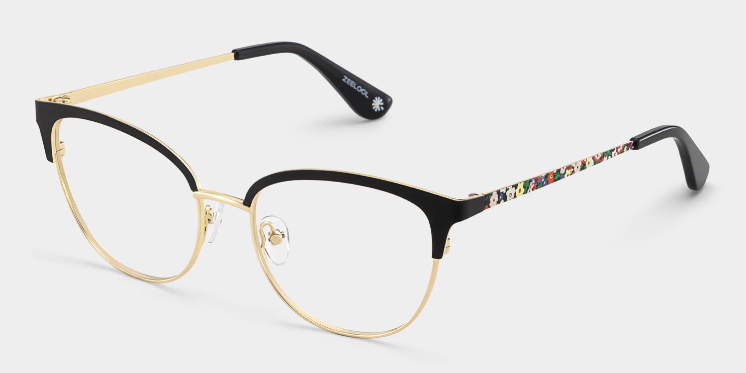 Lacey Black Frame Glasses with Browline Frame Online | ZEELOOL5