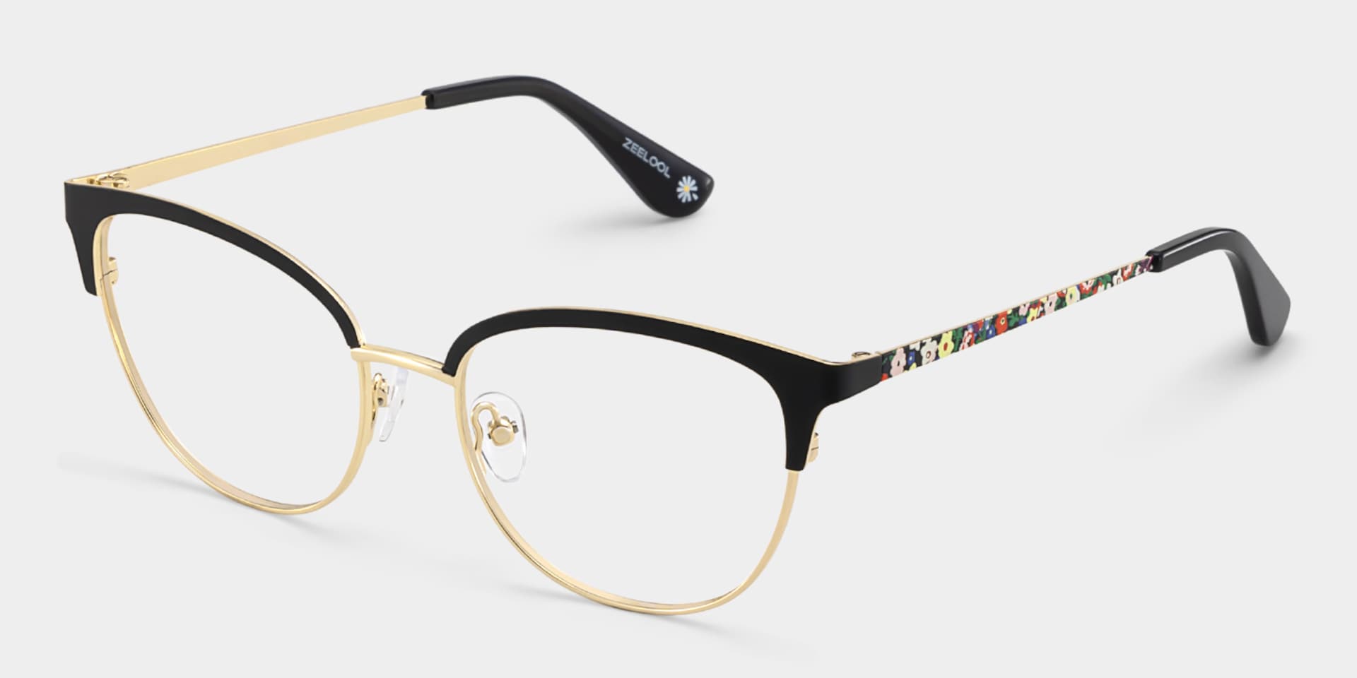 Lacey Black Frame Glasses with Browline Frame Online | ZEELOOL5