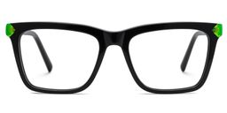 Denver Rectangle Black Glasses1