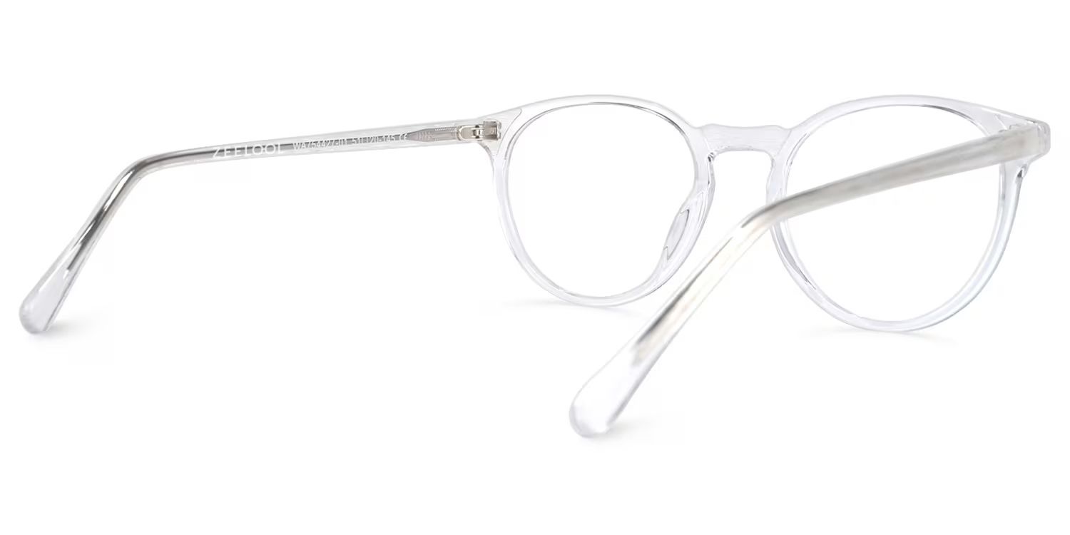 Kasey Round Clear Glasses | Zeelool Glasses3