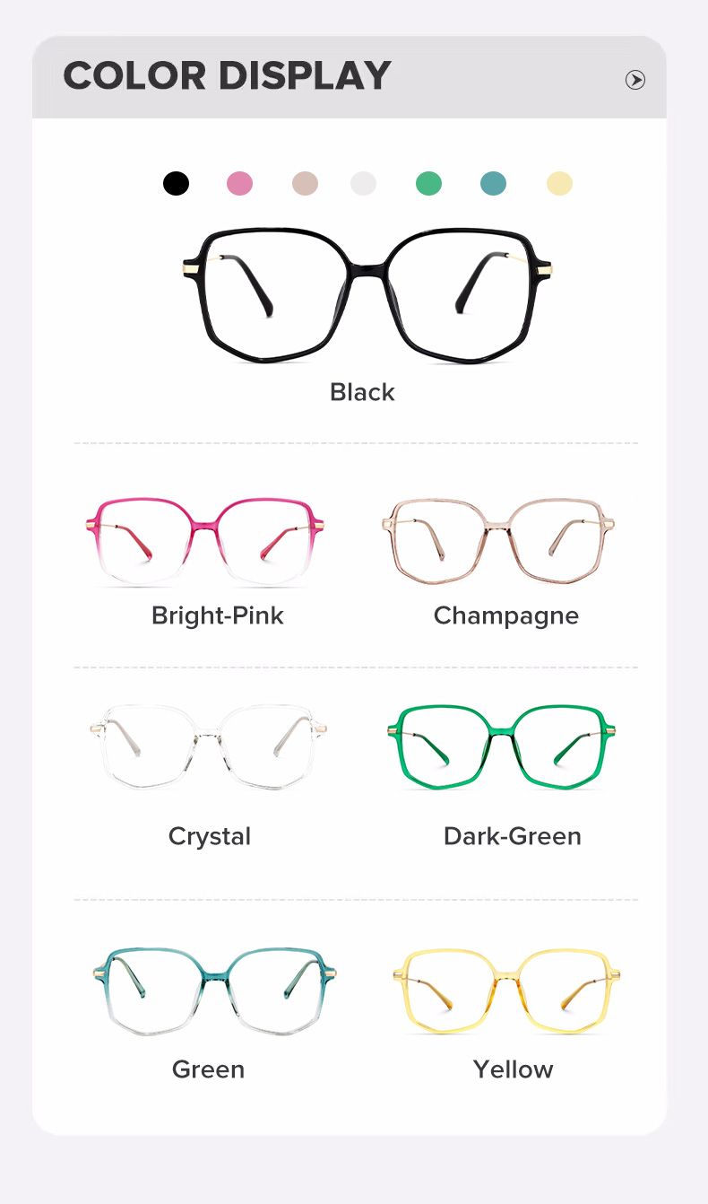 Payton geometric glasses color display