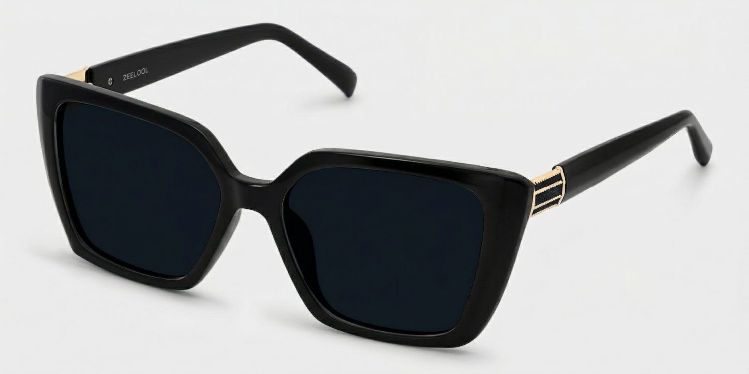 Emery Square Black Prescription Sunglasses | ZEELOOL2