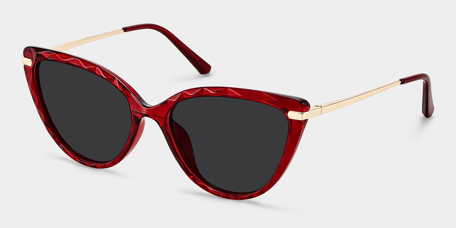Lucas Cat Eye Style Red Frame Sunglasses | ZEELOOL2