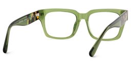 Fulford Rectangle Green Glasses4