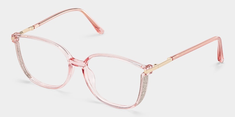 Rodz Light Pink Square Frame Glasses | Zeelool3