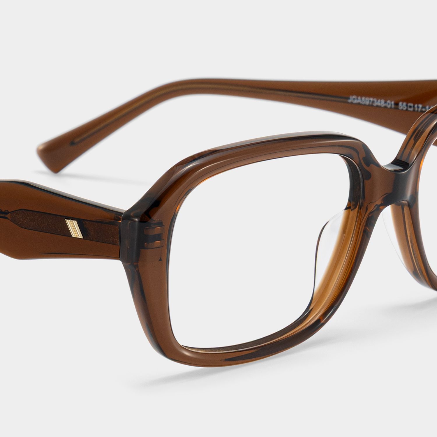 Rowan Orange Brown Rectangle Glasses for Women | ZEELOOL6