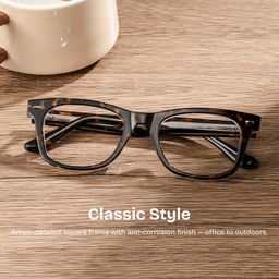 Robert Rectangle Tortoise Glasses0