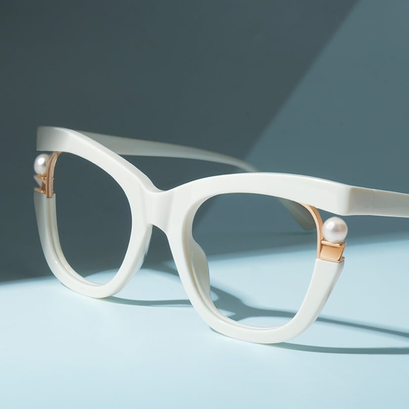 Pearl Cateye White Glasses