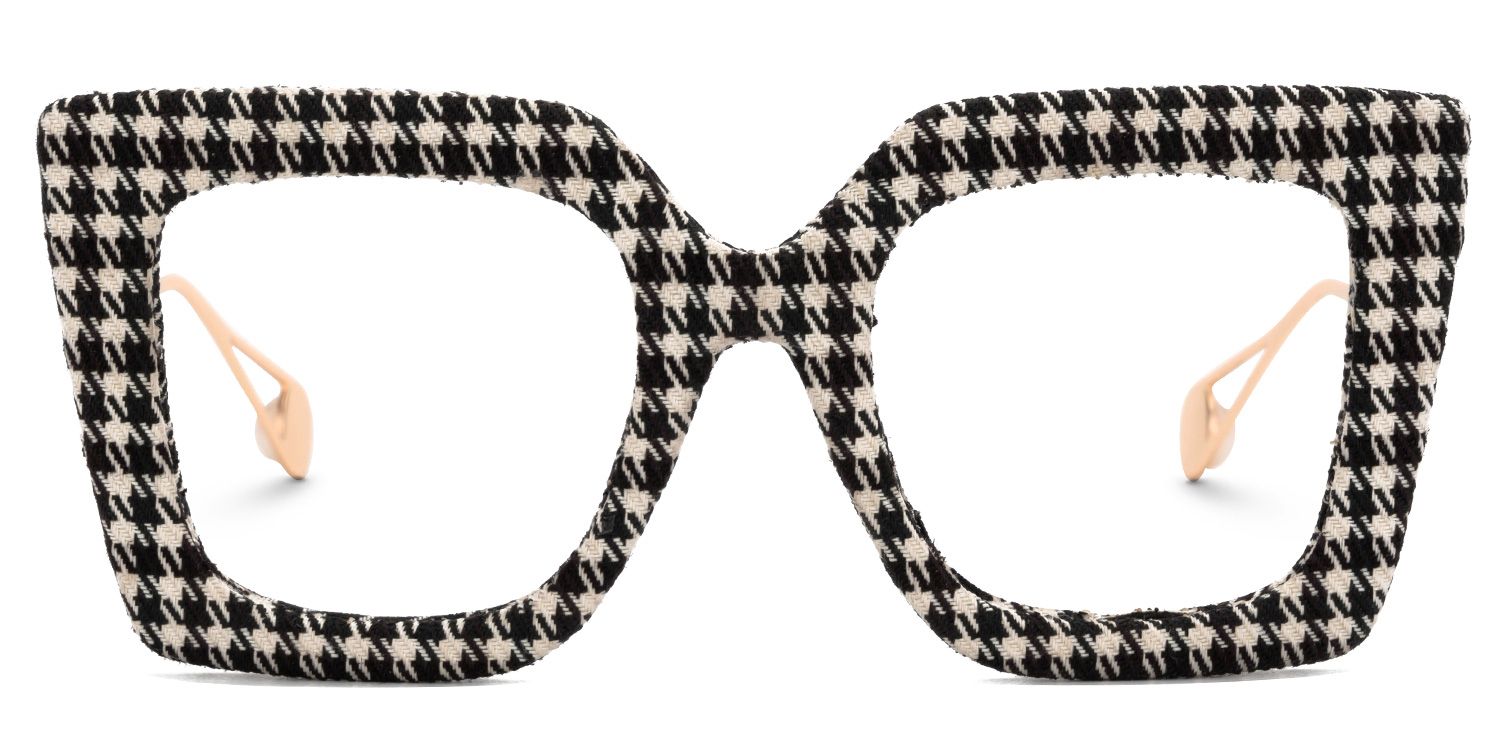 Latanya Two-Tone Eyeglasses with Square Shape | Zeelool Optical0