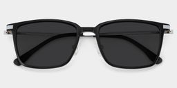 Ivonne Black Rectangle Sunglasses1
