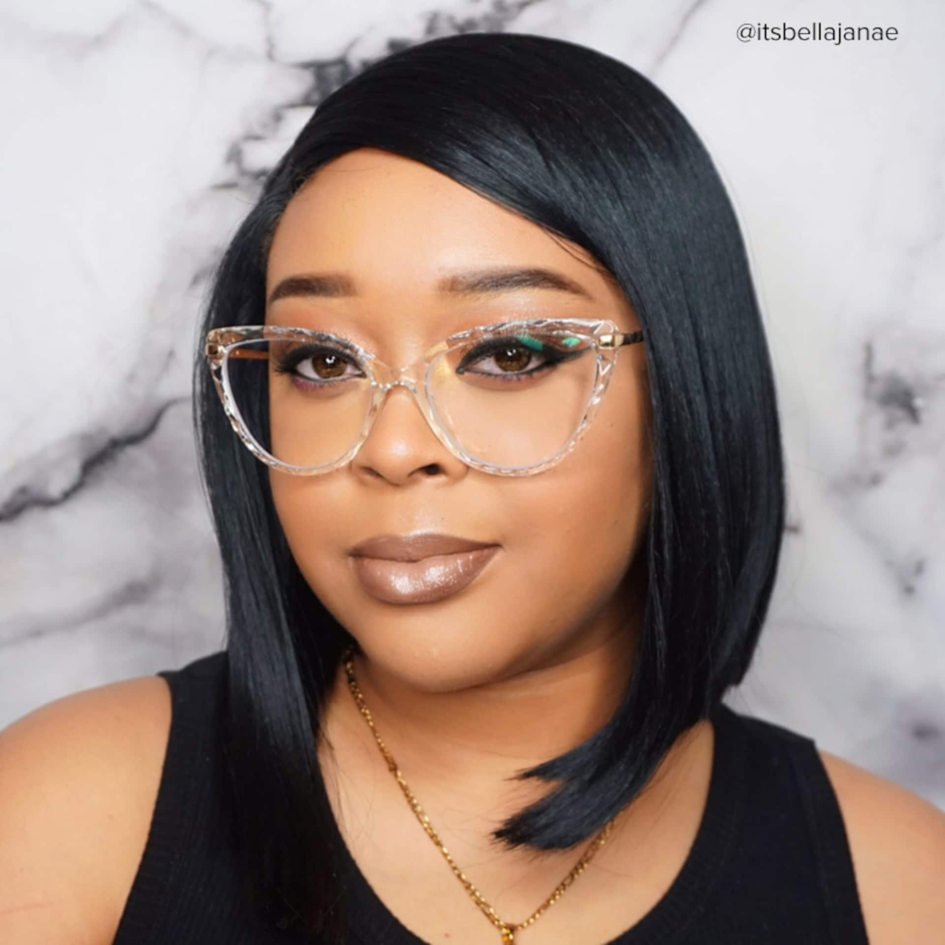 Lucas Cat Eye Glasses with Crystal Frames | Zeelool5