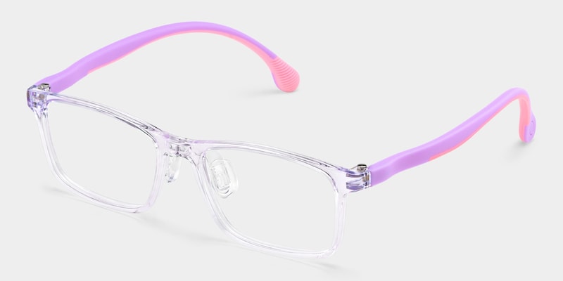 Sunny Rectangle Purple Frame Eyeglasses for Tween2