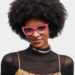 Blaise Cat-Eye Pink Green Glasses0