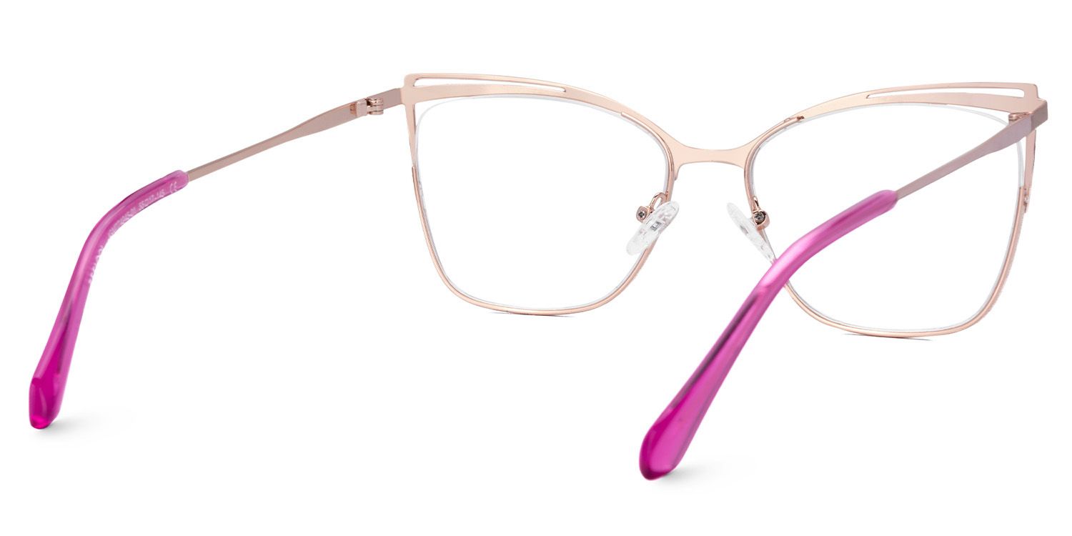 Darian Trendy Butterfly Frame Glasses in Semi-rimless | Zeelool4